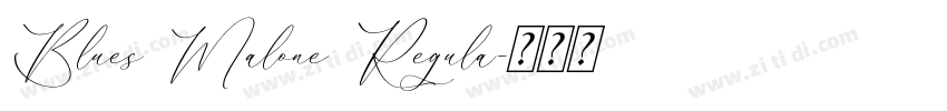 Blues Malone Regula字体转换